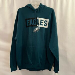 Philadelphia Eagles Football Hoodie, Green, Size XL